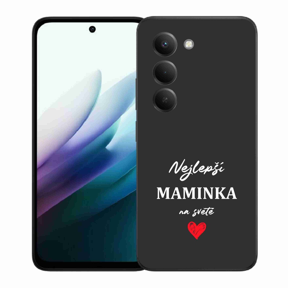 Gelový kryt mmCase na Xiaomi Redmi 15 4G/5G (171mm) - nejlepší maminka 1 černé pozadí