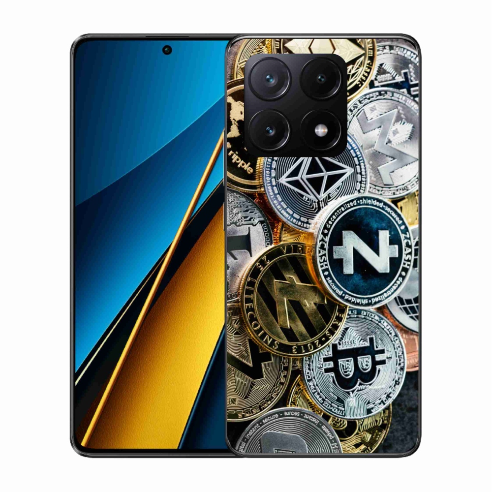 Gelový kryt mmCase na Xiaomi Poco X6 Pro 5G - kryptoměny