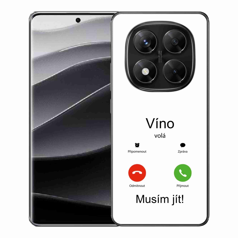 Gelový kryt mmCase na Xiaomi Redmi Note 14 Pro 5G/Poco X7 5G - víno volá bílé pozadí