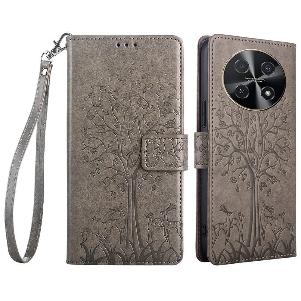 Tree knížkové pouzdro na Huawei Nova 12i - šedé