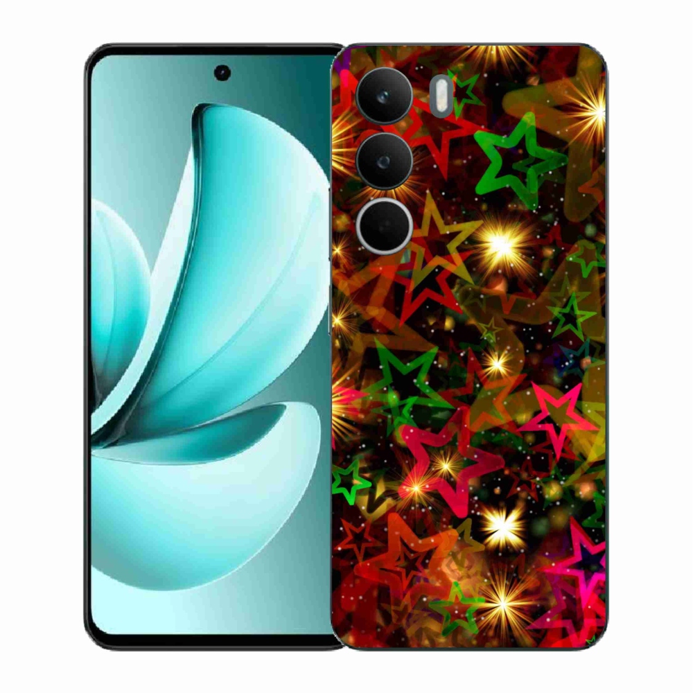Gelový kryt mmCase na Realme C71 - barevné hvězdičky