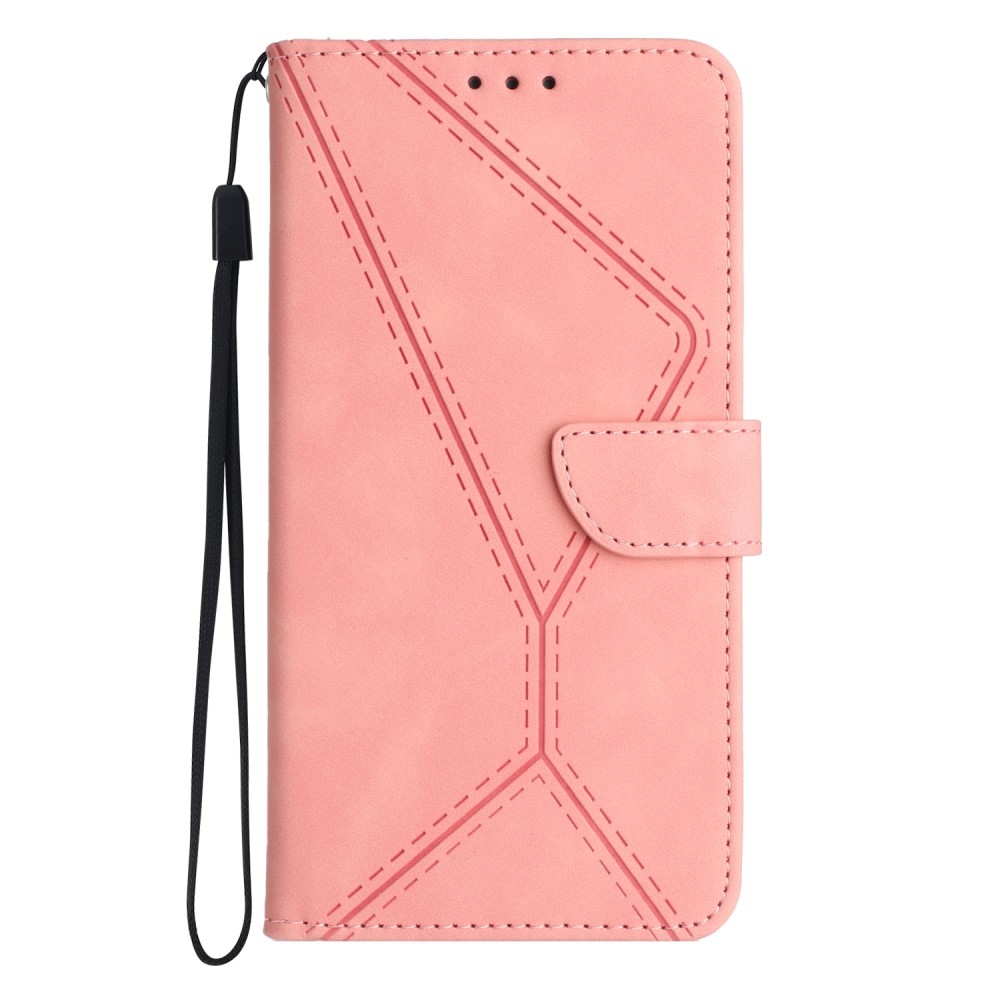 Linesy knížkové pouzdro na Xiaomi Redmi A5 (171.7x77.8x8.3mm) - růžové