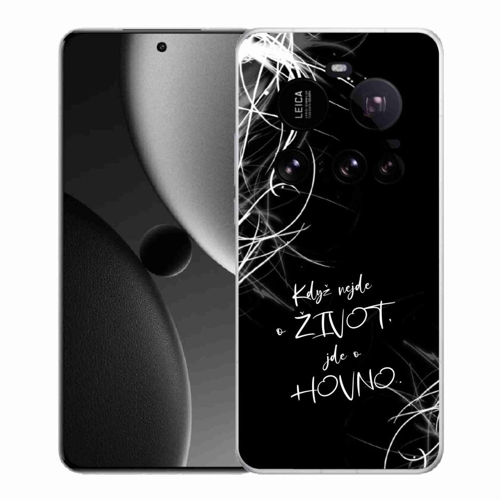 Gelový kryt mmCase na Xiaomi 15 Ultra - vtipný text 16 černé pozadí