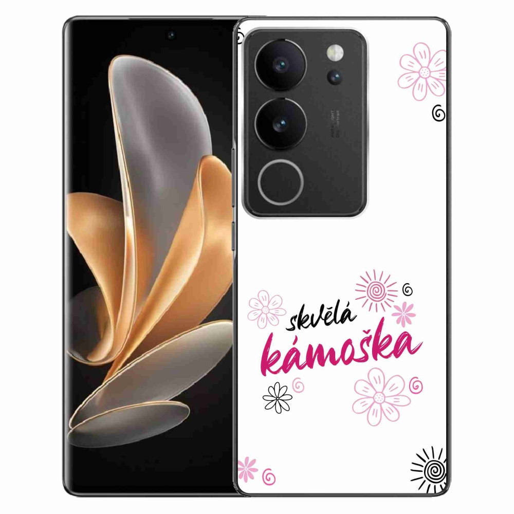 Gelový kryt mmCase na Vivo V29 5G - skvělá kámoška bílé pozadí