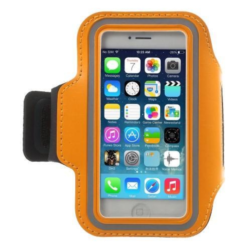 BaseRunning pouzdro na ruku pro telefony do 125*60 mm - oranžové