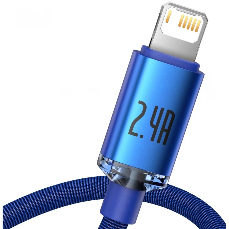 Baseus CAJY000003 Crystal Shine Series Datový Kabel USB - Lightning 20W 1,2m Blue