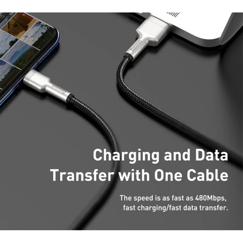 Baseus CAKF000001 Cafule Datový Kabel USB-USB-C 66W 0,25m Black