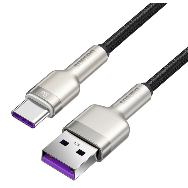 Baseus CAKF000001 Cafule Datový Kabel USB-USB-C 66W 0,25m Black