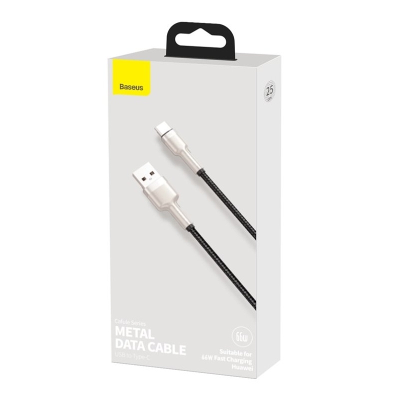Baseus CAKF000001 Cafule Datový Kabel USB-USB-C 66W 0,25m Black