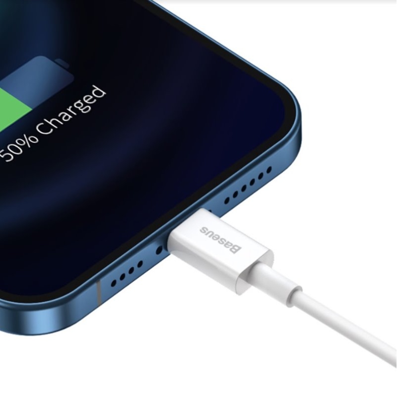 Baseus CALYS-02 Superior Fast Charging Kabel Lightning 2.4A 0.25m White