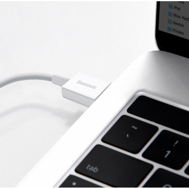 Baseus CALYS-02 Superior Fast Charging Kabel Lightning 2.4A 0.25m White