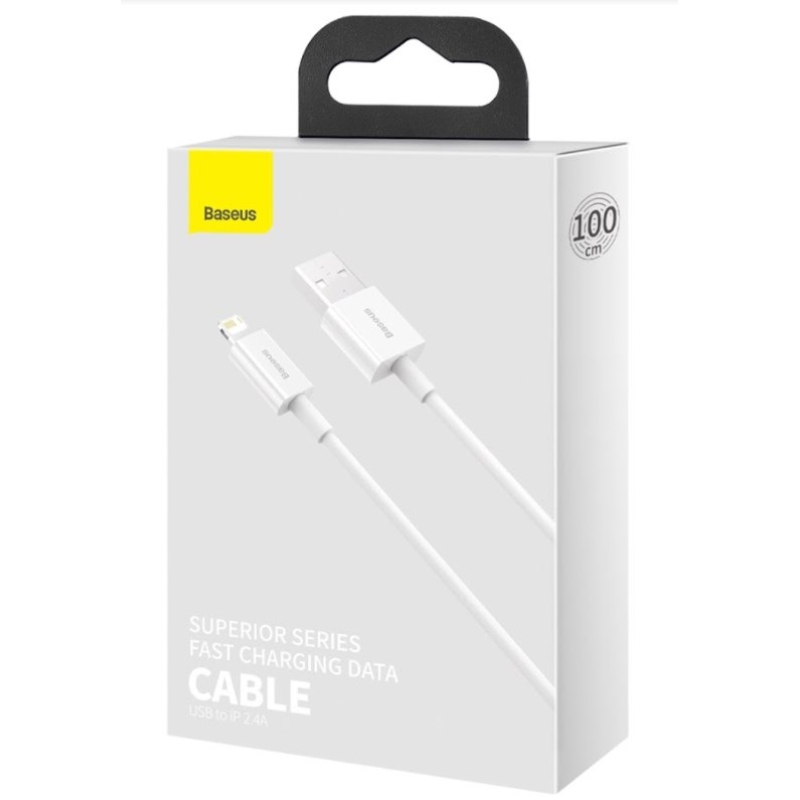 Baseus CALYS-A02 Superior Fast Charging Kabel Lightning 2.4A 1m White