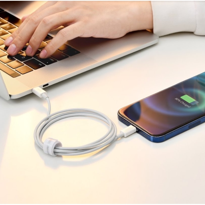 Baseus CALYS-B02 Superior Fast Charging Kabel Lightning 2.4A 1.5m White