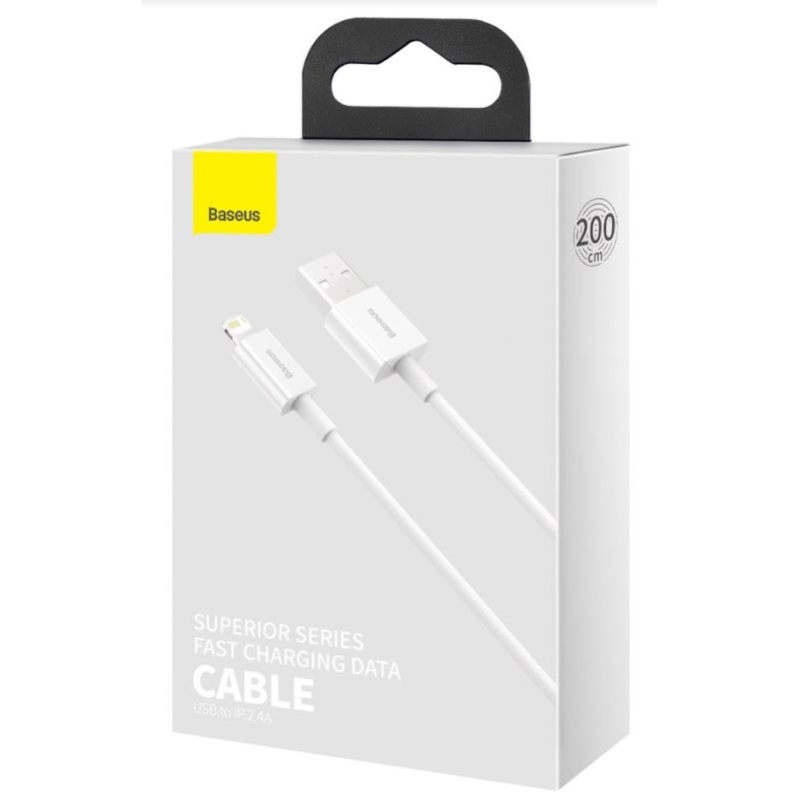 Baseus CALYS-C02 Superior Fast Charging Kabel Lightning 2.4A 2m White