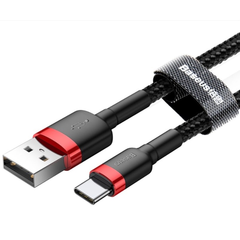 Baseus CATKLF-B91 Cafule Kabel USB-C 3A 1m Red/Black
