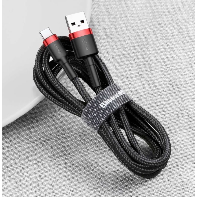 Baseus CATKLF-B91 Cafule Kabel USB-C 3A 1m Red/Black