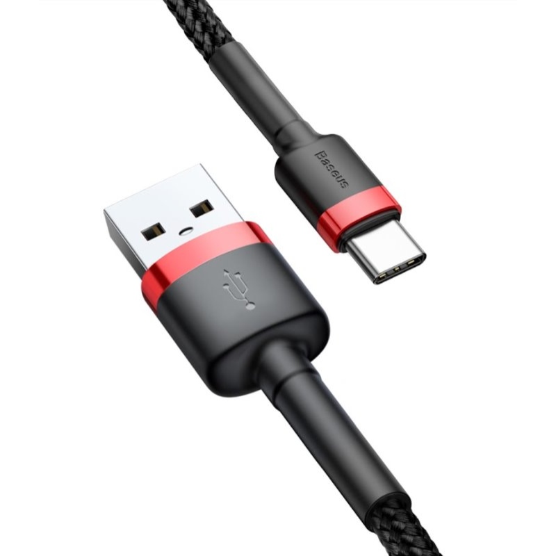Baseus CATKLF-B91 Cafule Kabel USB-C 3A 1m Red/Black