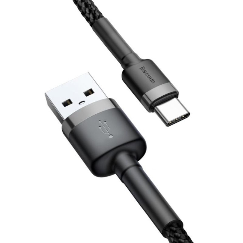 Baseus CATKLF-BG1 Cafule Kabel USB-C 3A 1m Grey/Black