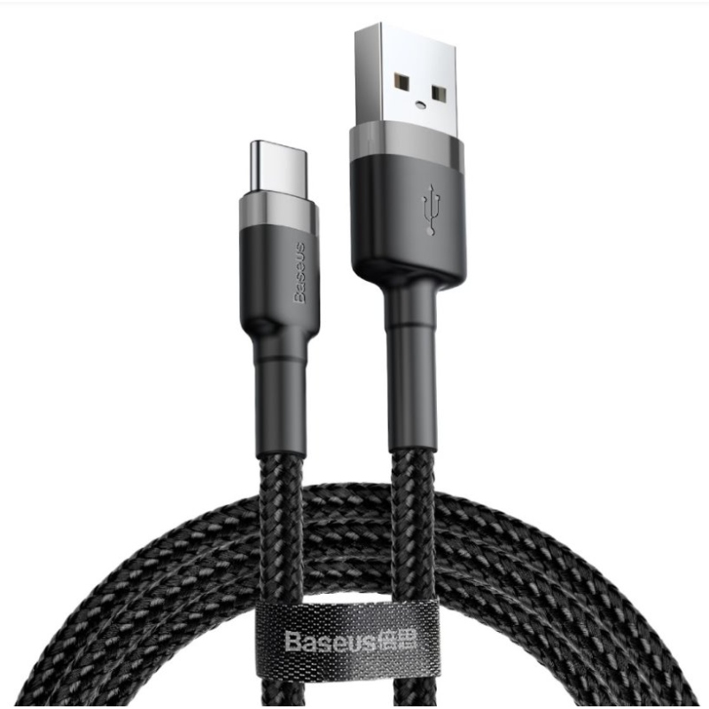 Baseus CATKLF-BG1 Cafule Kabel USB-C 3A 1m Grey/Black