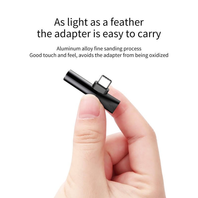 Baseus CATL41-01 Rozbočovač USB-C/3,5mm Jack Black
