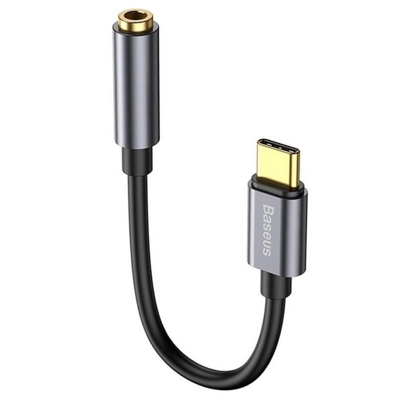 Baseus CATL54-0G Kabelová Redukce z USB-C na 3,5mm Audio Jack L54 (female) Deep Grey
