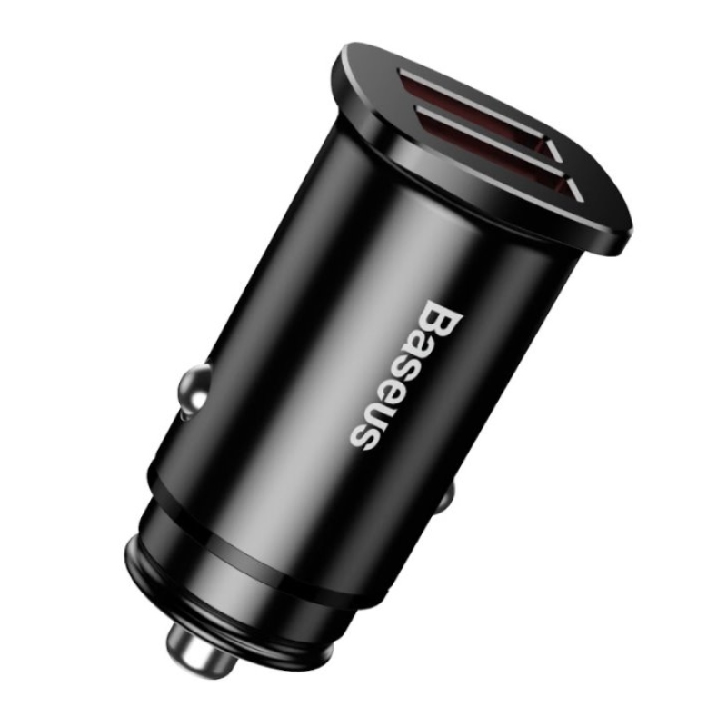 Baseus CCALL-DS01 Square Nabíječka do Auta 2xUSB QC3.0 30W Black