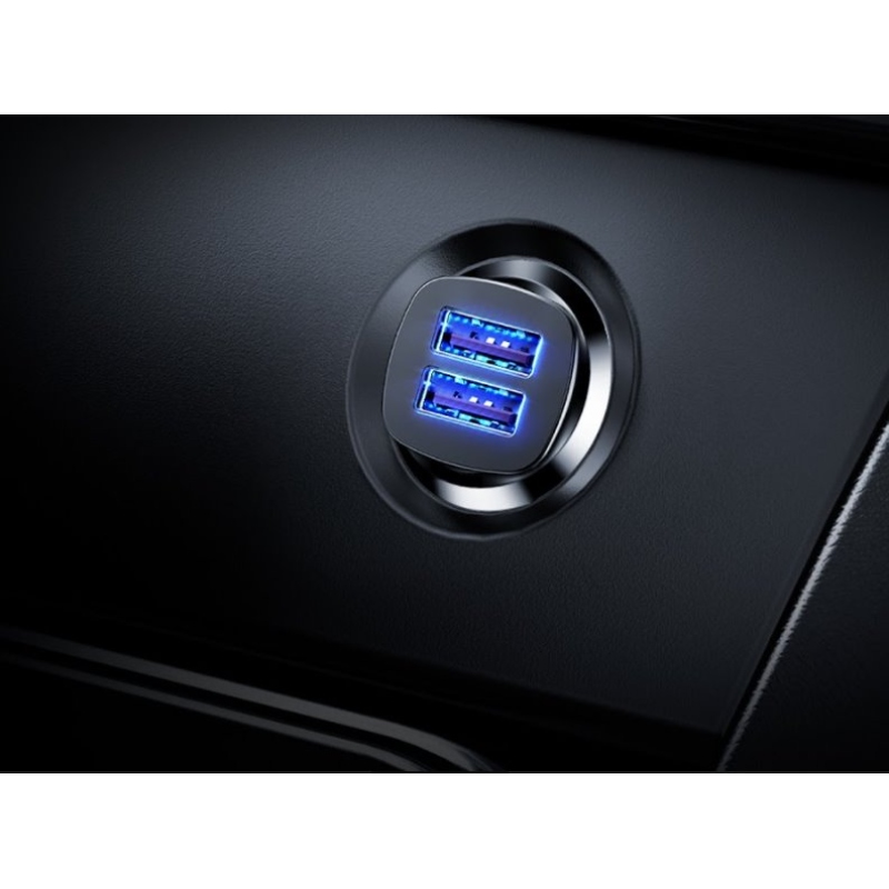 Baseus CCALL-DS01 Square Nabíječka do Auta 2xUSB QC3.0 30W Black