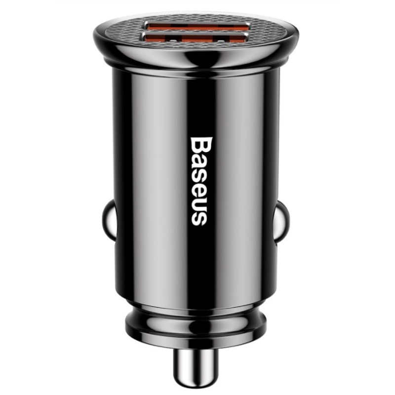 Baseus CCALL-YD01 Circular Nabíječka do Auta 2xUSB QC3.0 30W Black