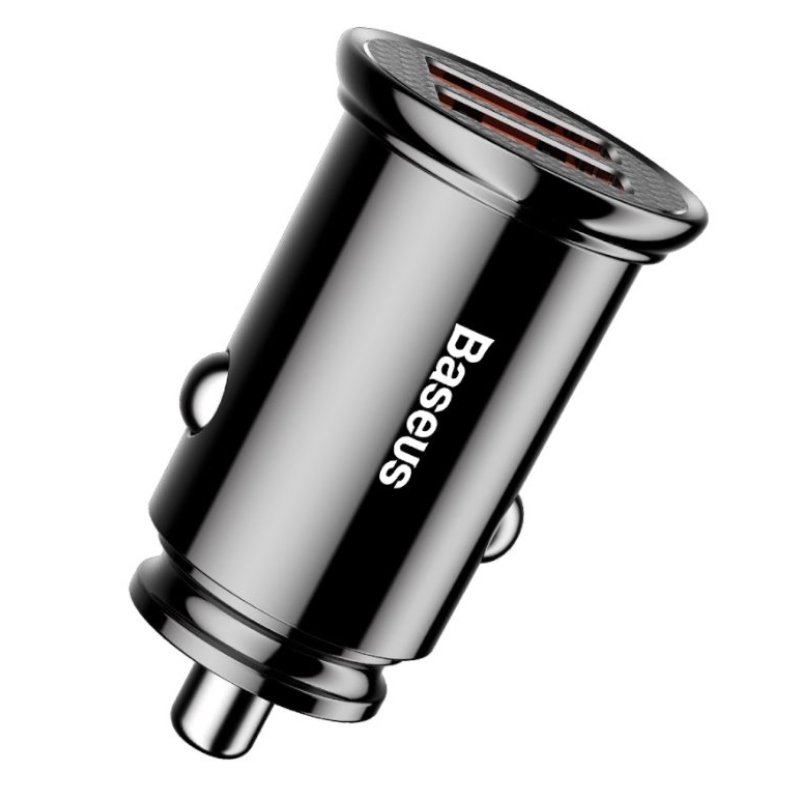 Baseus CCALL-YD01 Circular Nabíječka do Auta 2xUSB QC3.0 30W Black