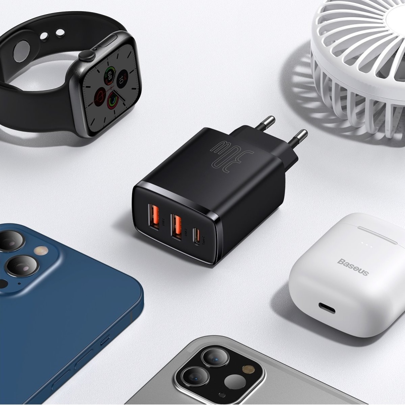 Baseus CCXJ-E01 Compact Quick Nabíječka USB-C 30W Black