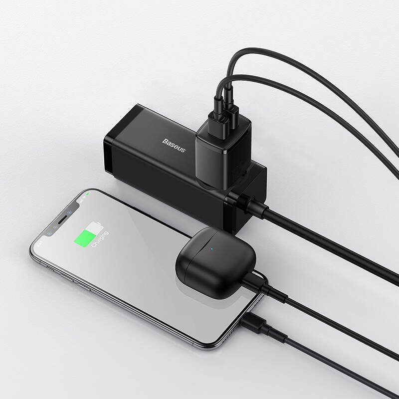 Baseus CCXJ010201 Compact Nabíječka 2xUSB 10,5W Black