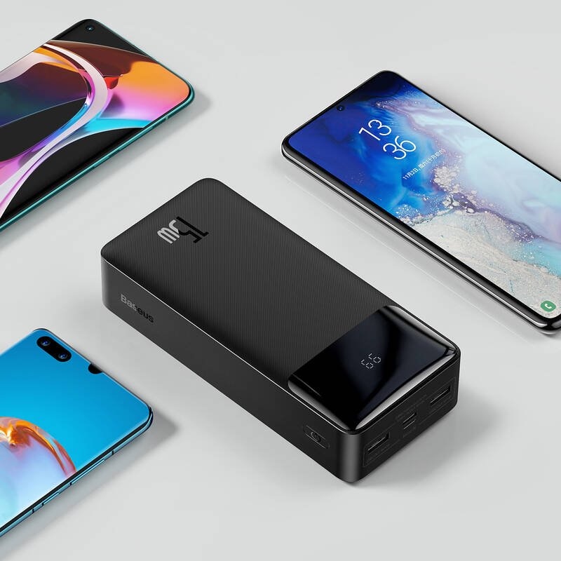 Baseus PPBD050201 Bipow Digital Display Powerbanka 30000mAh 15W Black