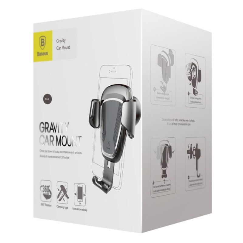 Baseus SUYL-01 Gravity Držák do Auta Black