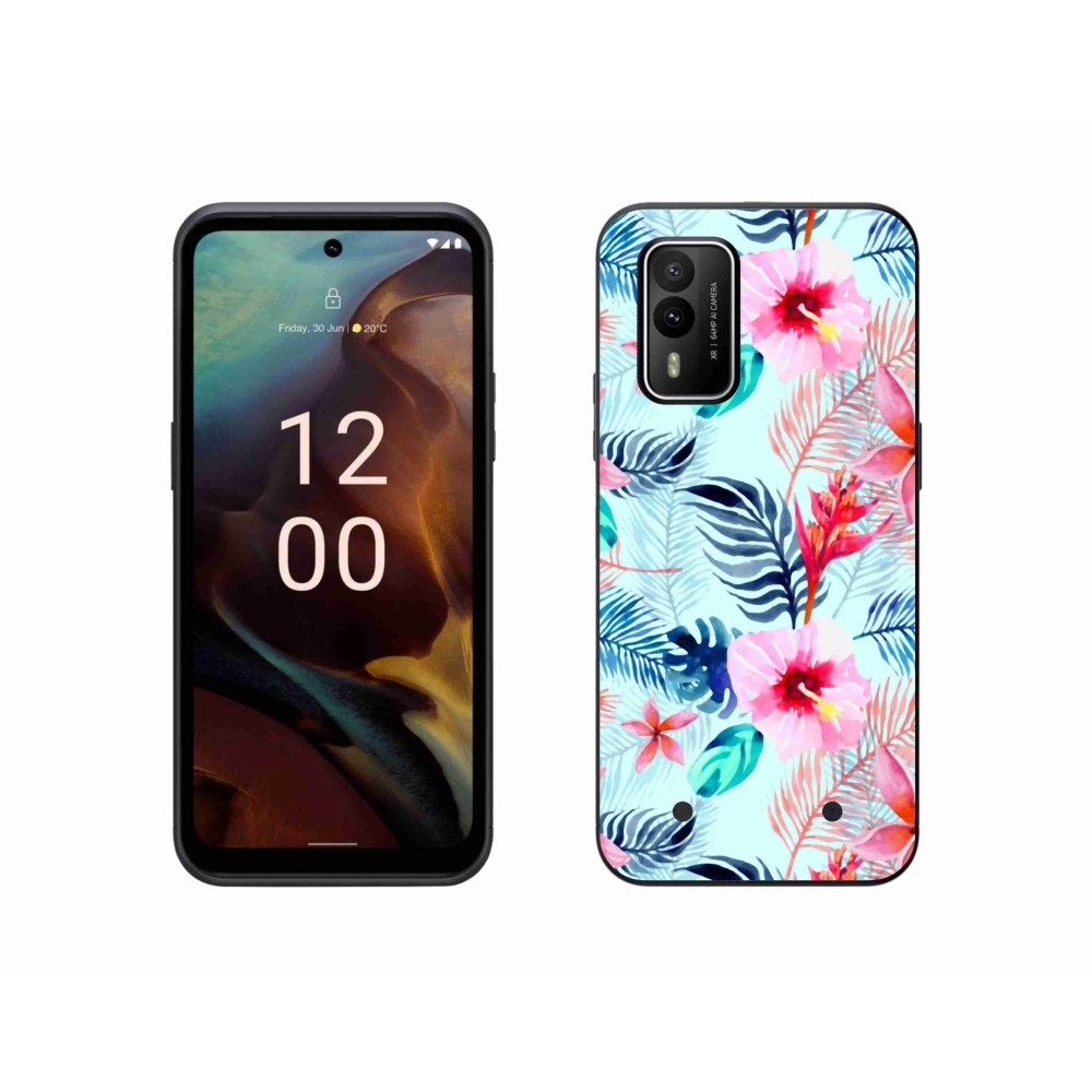 Gelový kryt mmCase na Nokia XR21 - květiny