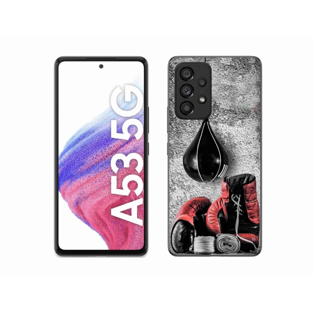 Gelový kryt mmCase na Samsung Galaxy A53 5G - boxovací pytel a rukavice