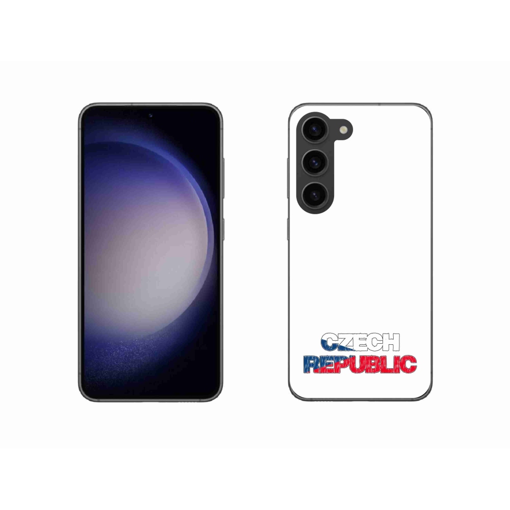Gelový kryt mmCase na Samsung Galaxy S23 5G - Czech Republic bílé pozadí