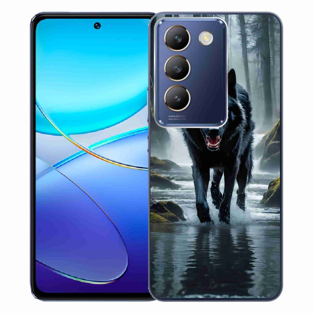 Gelový kryt mmCase na Vivo V40 SE 4G/5G - černý vlk