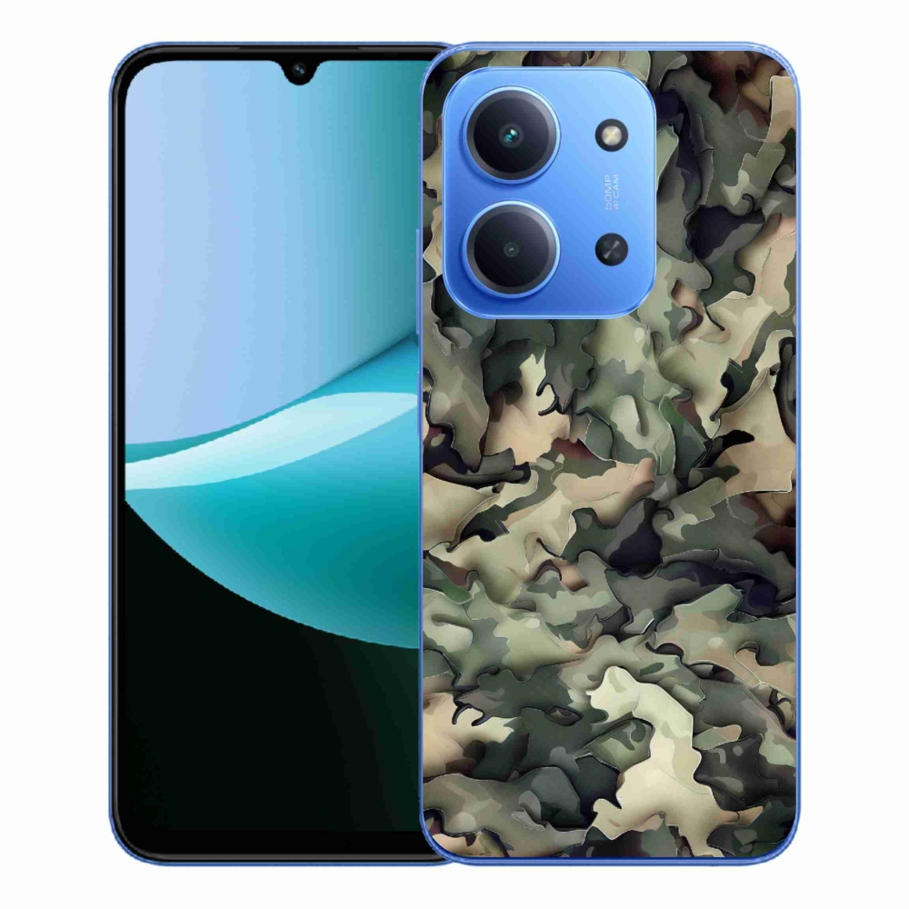 Gelový kryt mmCase na Xiaomi Redmi 15C 4G/5G (173mm) - maskáčový vzor 9