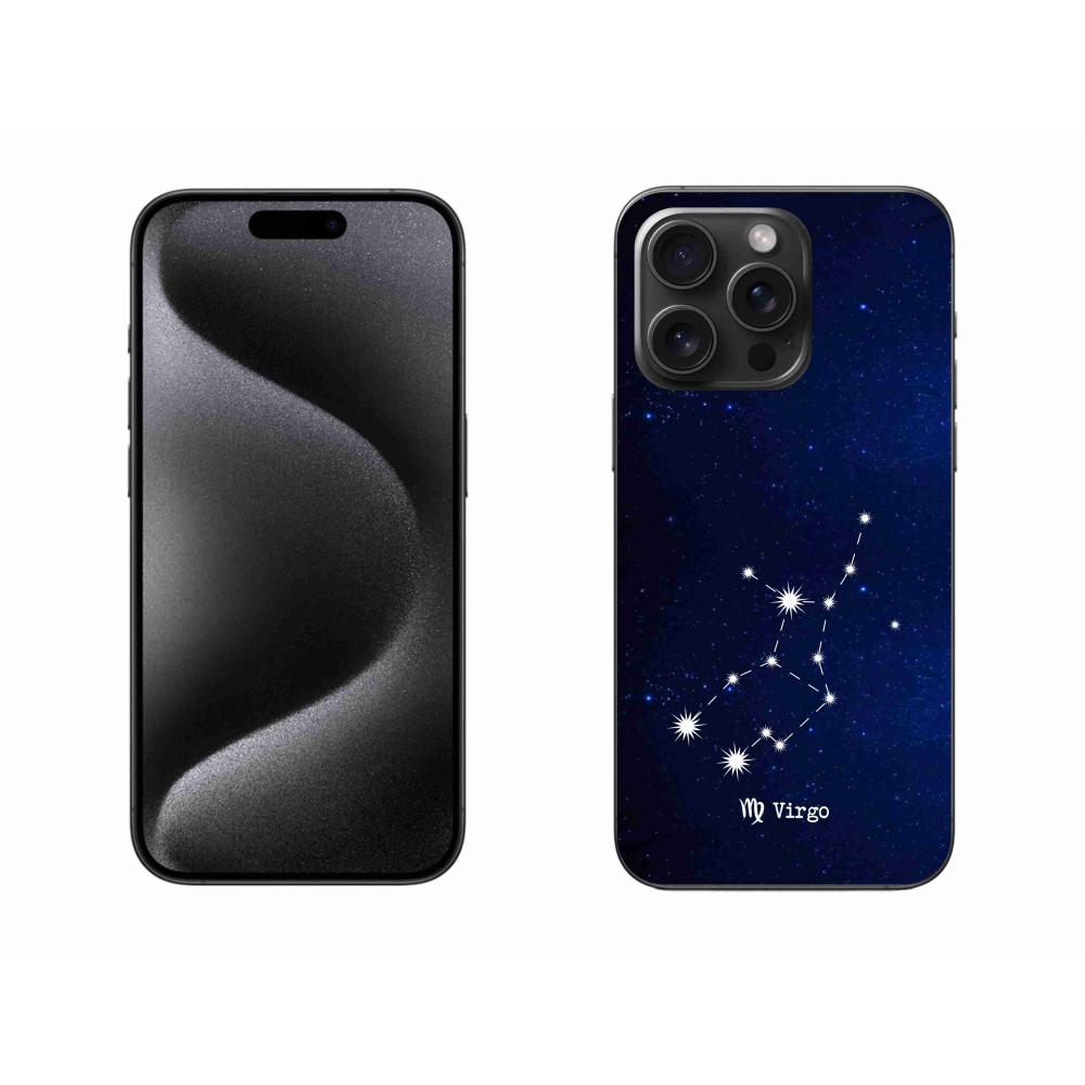 Gelový kryt mmCase na iPhone 15 Pro Max - souhvězdí Panny