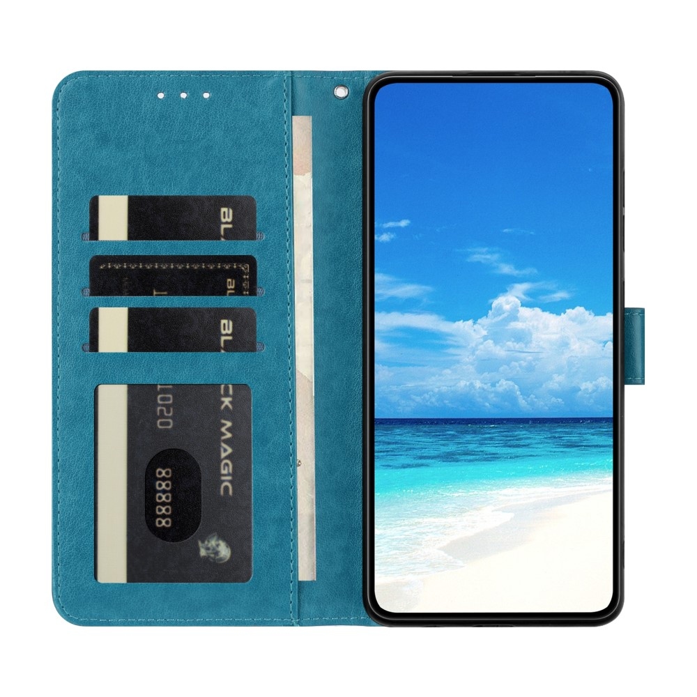 Floral Butterfly knížkové pouzdro na Xiaomi Redmi A5 (171.7x77.8x8.3mm) - modré