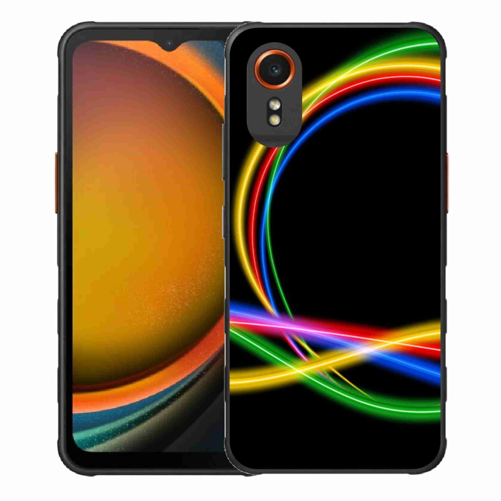 Gelový obal mmCase na Samsung Galaxy Xcover 7 - neonové kruhy