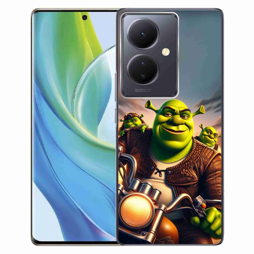 Gelový kryt mmCase na Vivo V29 Lite 5G - shrek na motorce