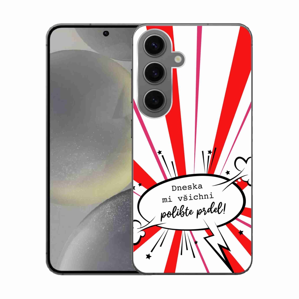 Gelový kryt mmCase na Samsung Galaxy S24 - vtipný text 15 bílé pozadí