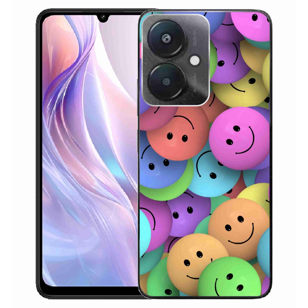Gelový kryt mmCase na Xiaomi Redmi 13C 5G - barevní smajlíci