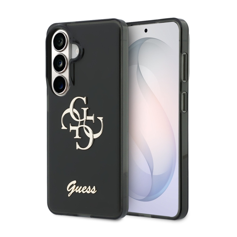 Guess IML 4G Script Metal Logo Zadní Kryt pro Samsung Galaxy 26 Black