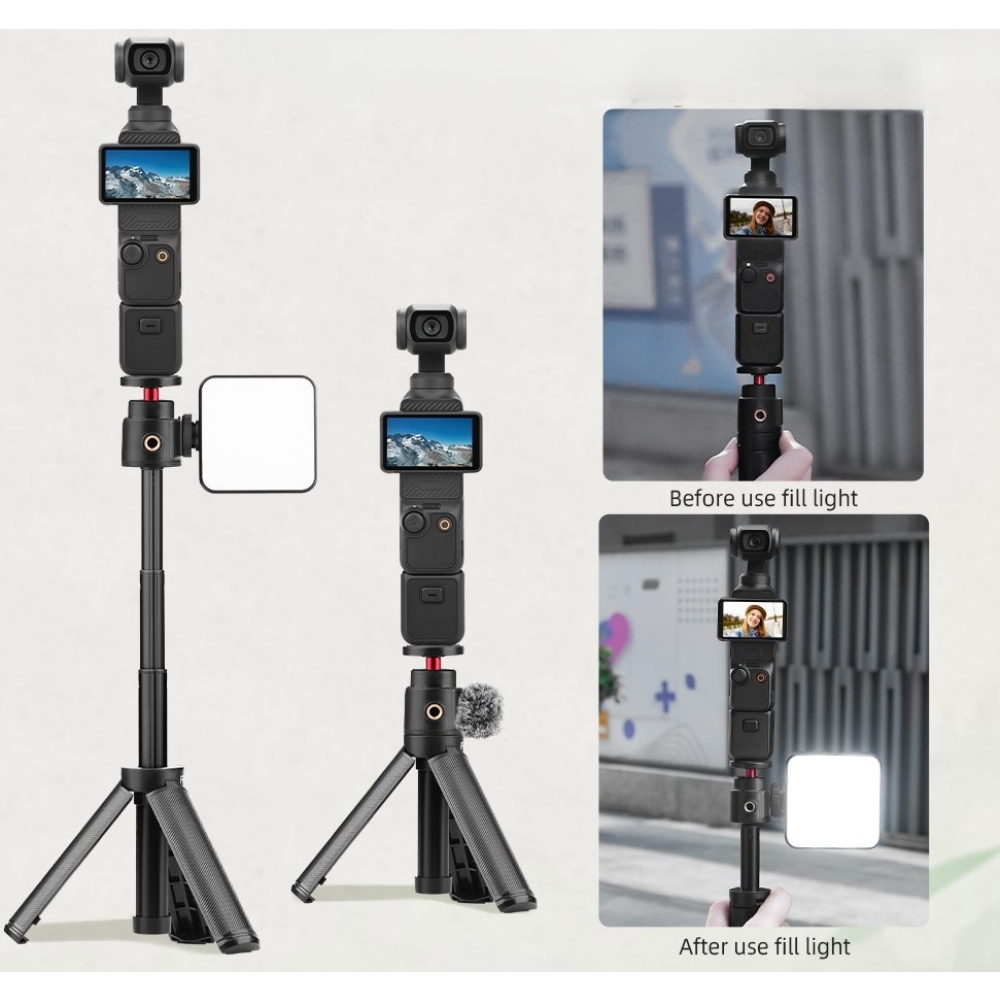FLYMILE selfie tyč se stativem pro DJI Osmo Pocket 3, Insta360 X4, GO 3 a GO 3S
