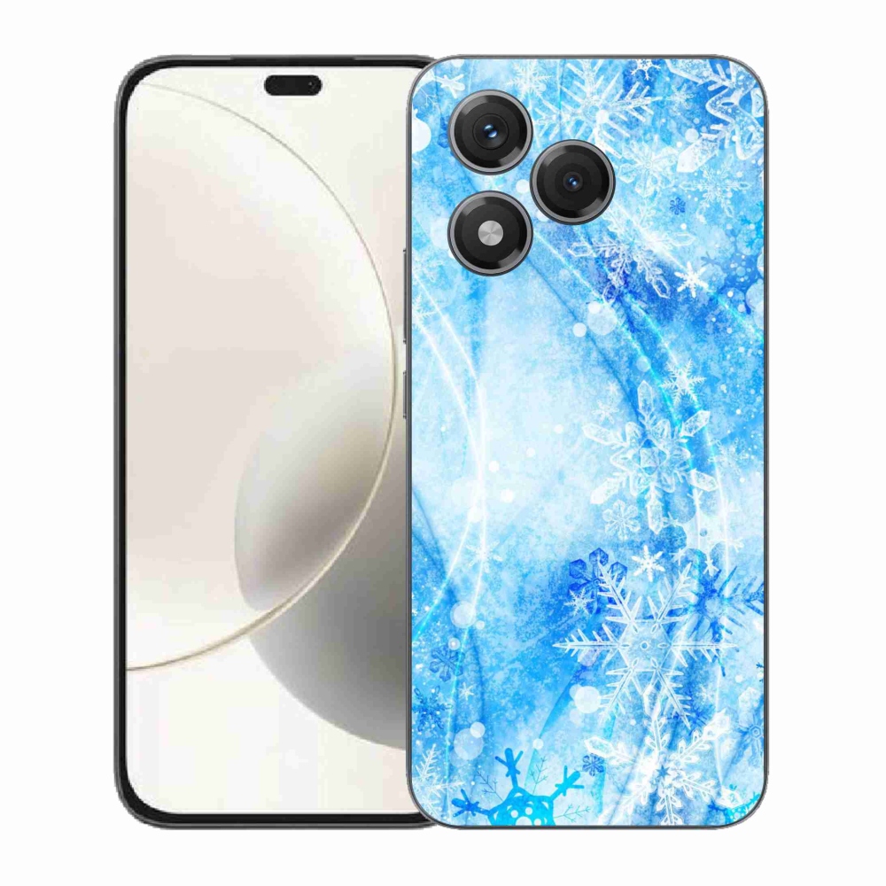 Gelový kryt mmCase na Honor 400 Lite - sněhové vločky