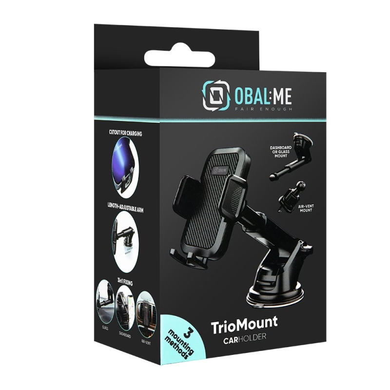 OBAL:ME TrioMount Držák do Auta Black