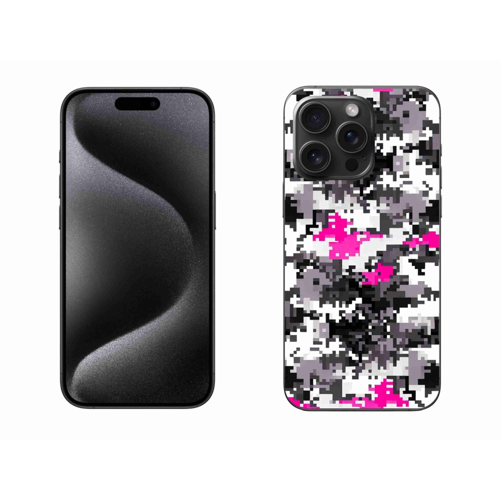 Gelový kryt mmCase na iPhone 15 Pro Max - maskáčový vzor 4