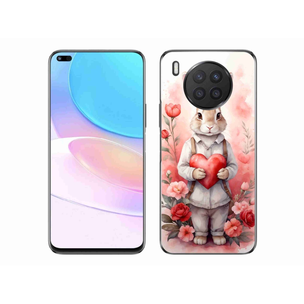 Gelový kryt mmCase na Honor 50 Lite - zajíc se srdíčkem